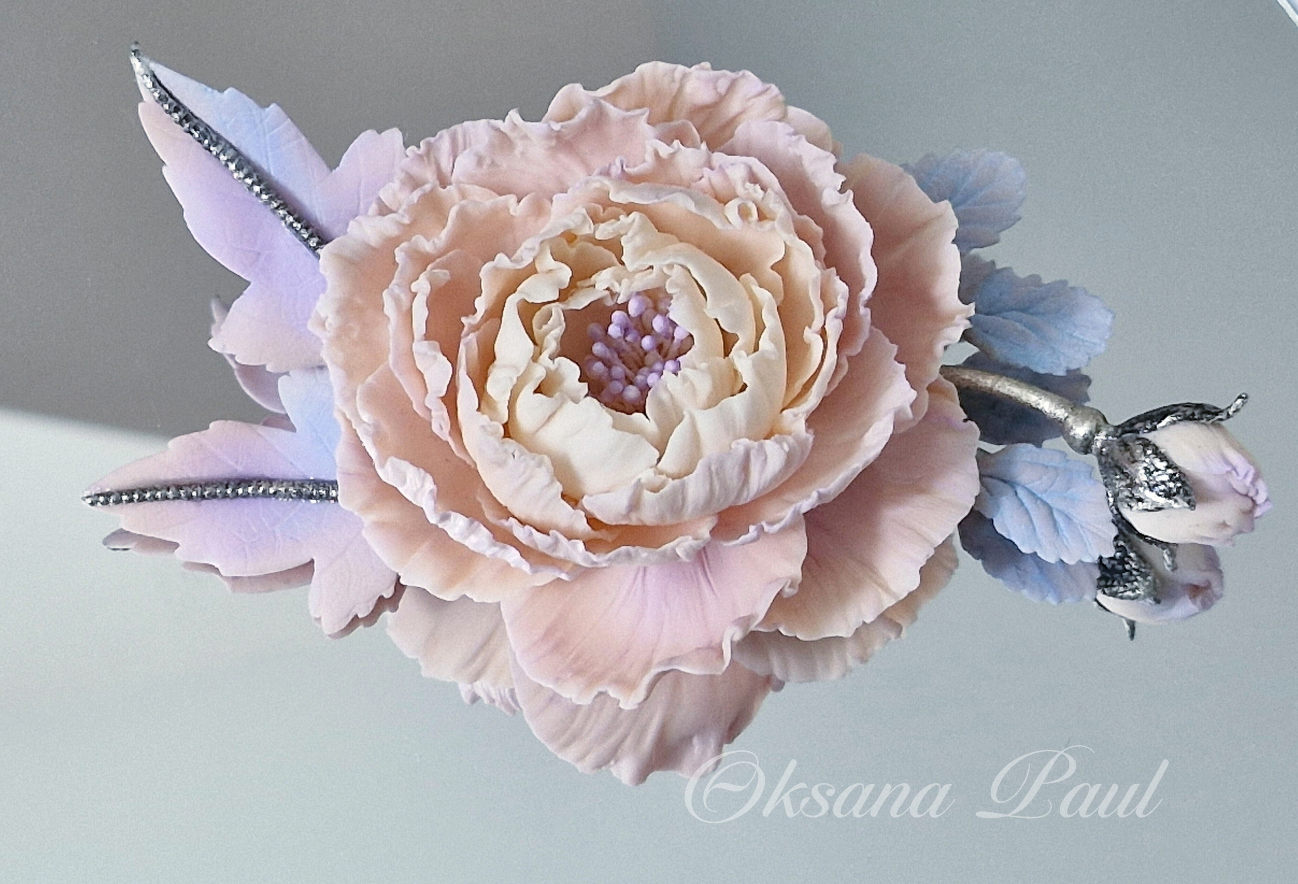 Броши с цветами / Blumen-Broschen ➜. Oksana Paul-Gardinen-Design Oksana Paul ✧ Art of Gardinen & Textile Design ✧ Polymer Clay Art & Handmade Creatures