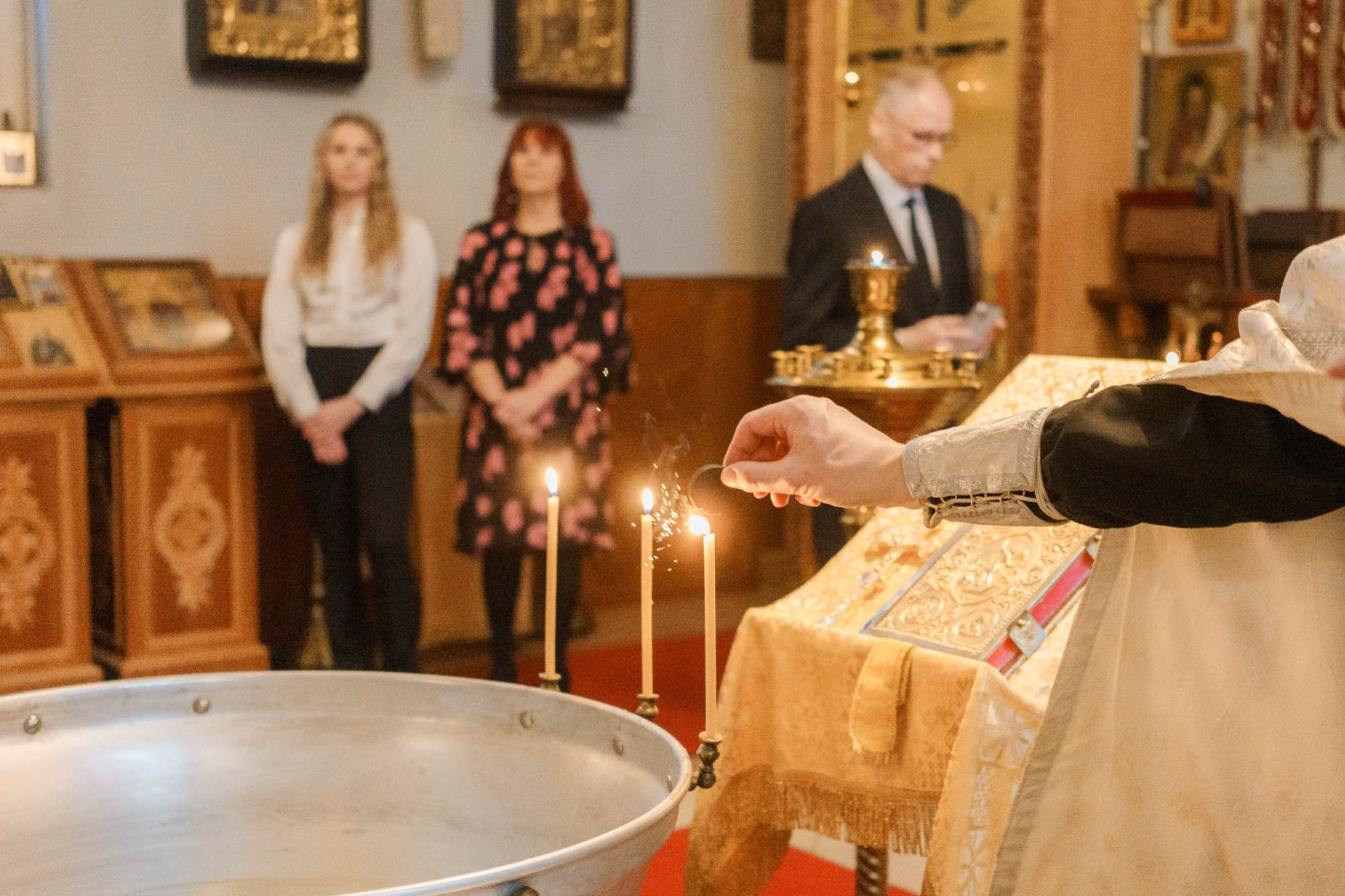 Ristiäiskuvaus Tikkurilan ortodoksisessa kirkossa