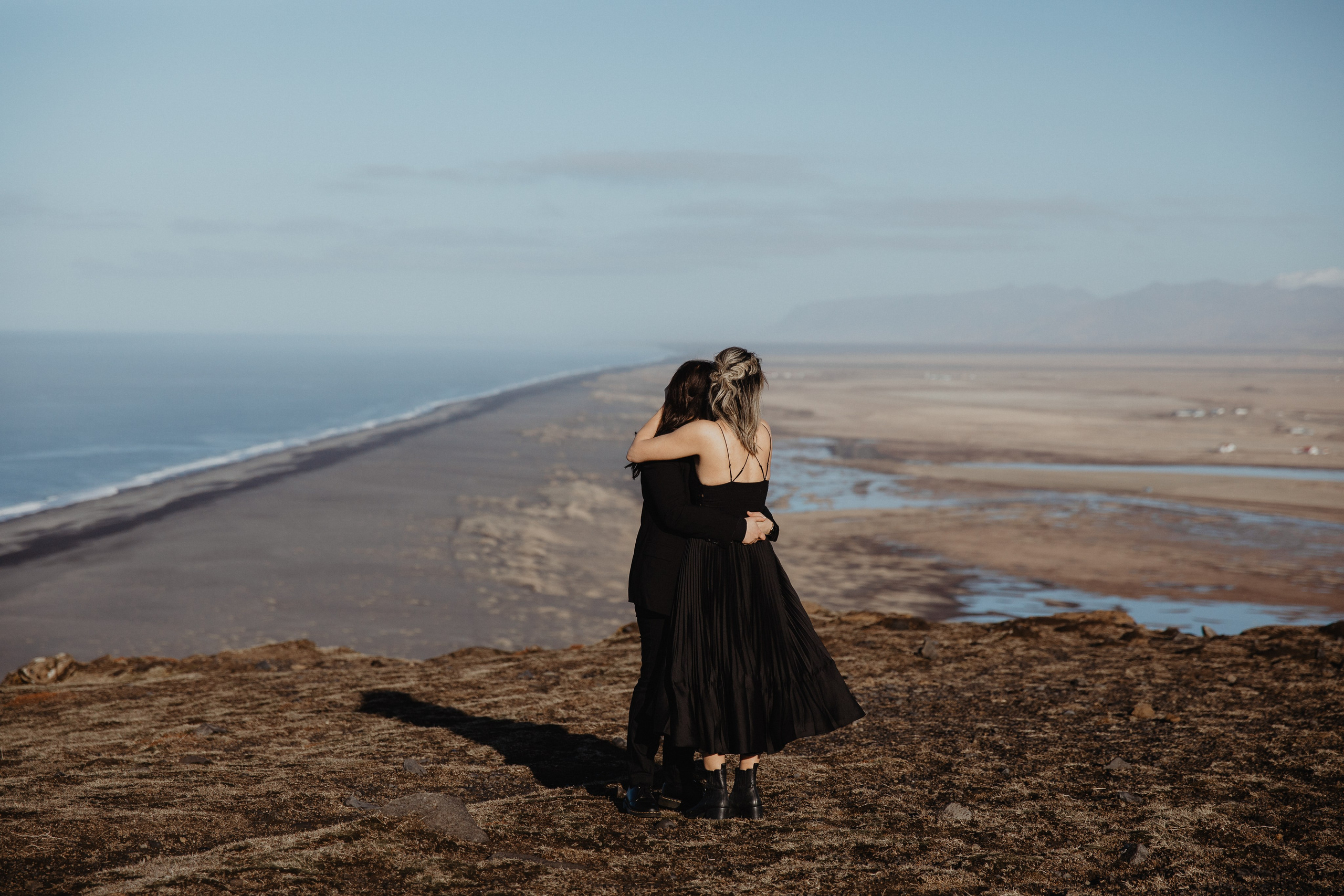 Same Sex Wedding at Iceland Black Sand Beach. Iceland elopement photographer & videographer