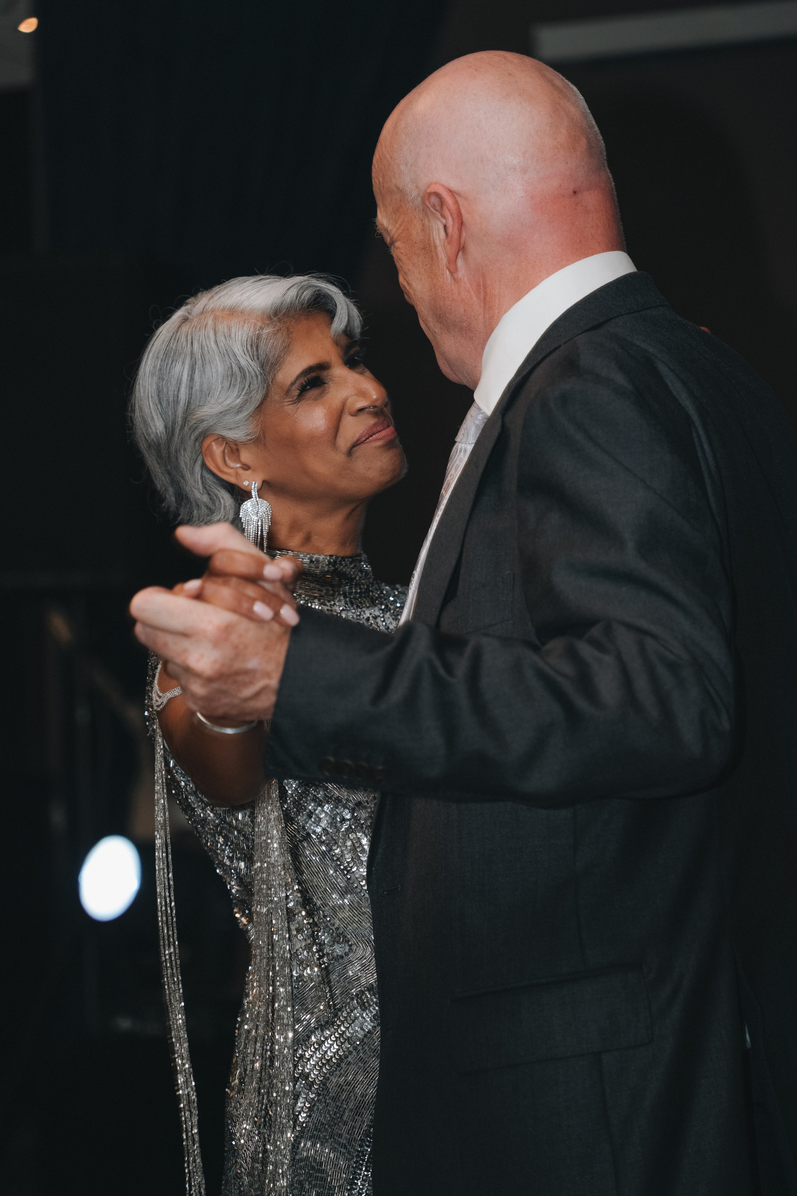 Bride and groom sharing their first dance at a wedding in Solihull
