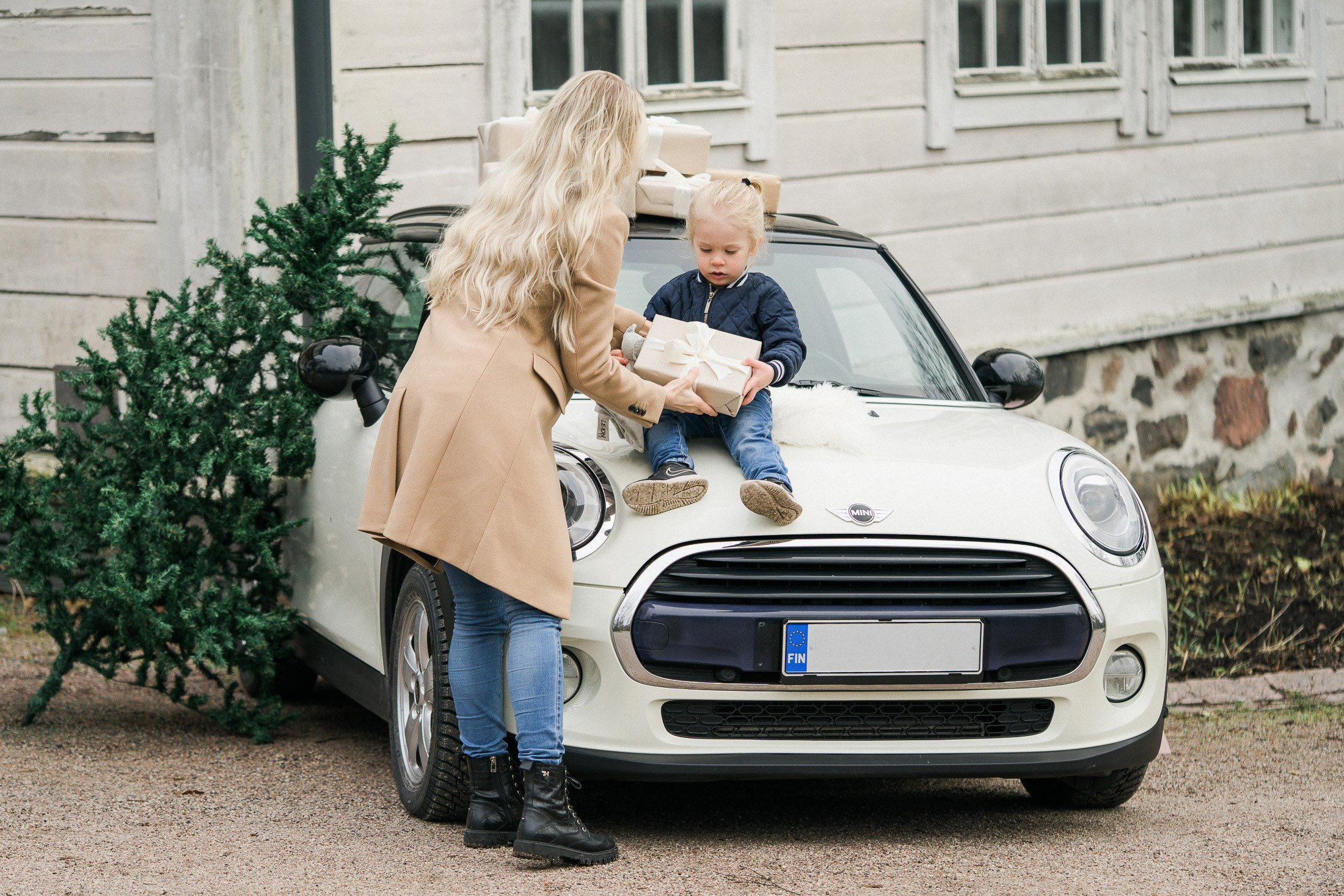 Joulukorttikuvaus miljöössä