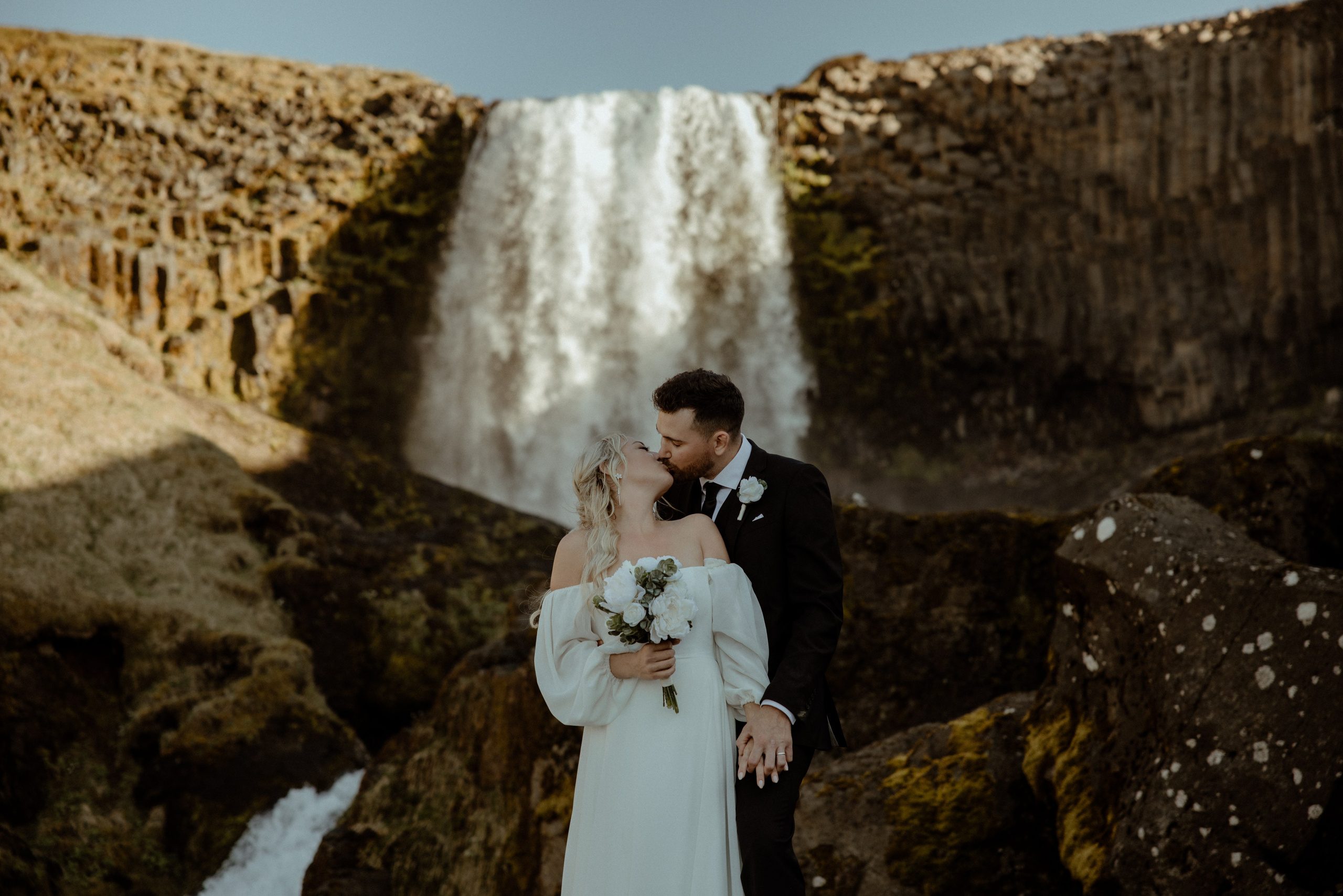 Iceland elopement at Budir with midnight sun wedding photos at black sand beach. Iceland elopement photo and video | Nikolaichik Photo