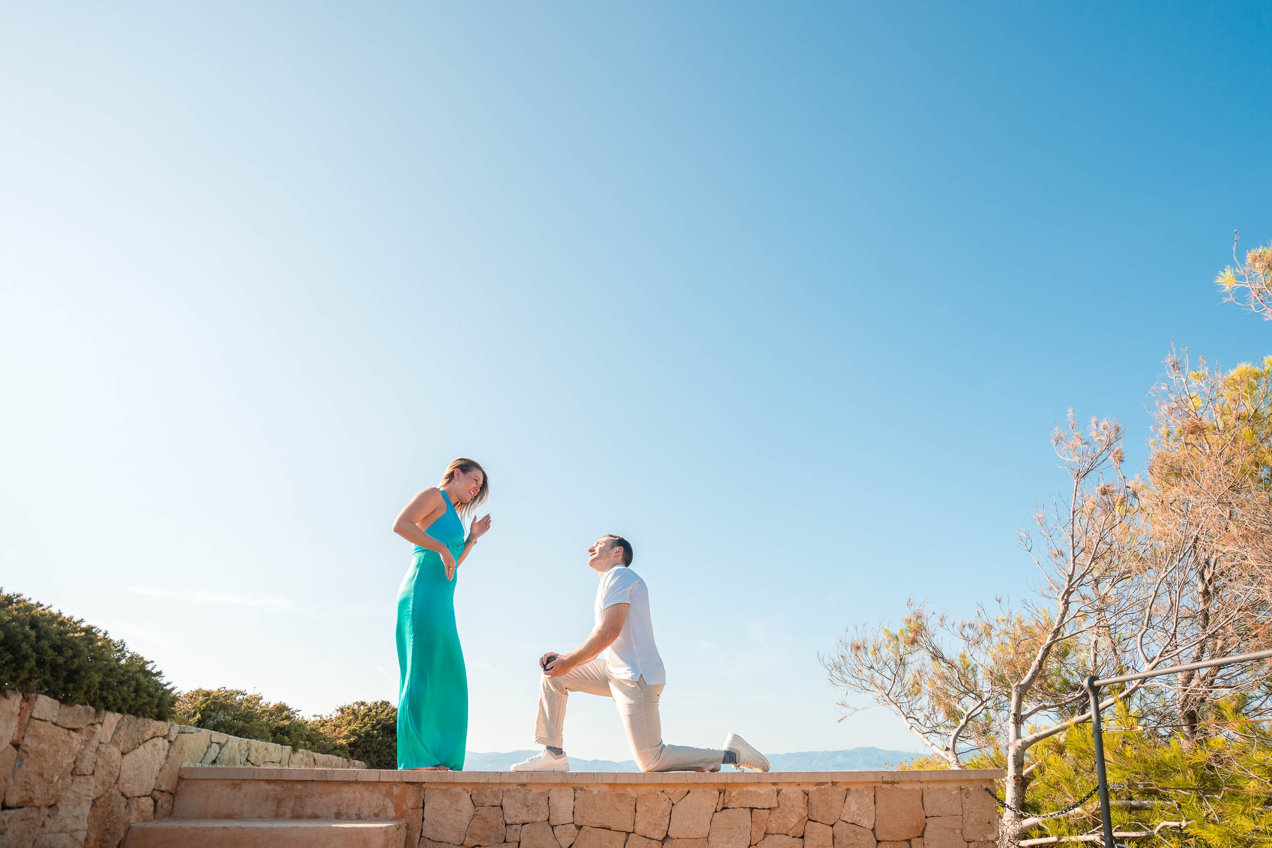 Wedding Proposal at Cap Rocat venue. Mallorca Wedding, Corporate & Social Photographer