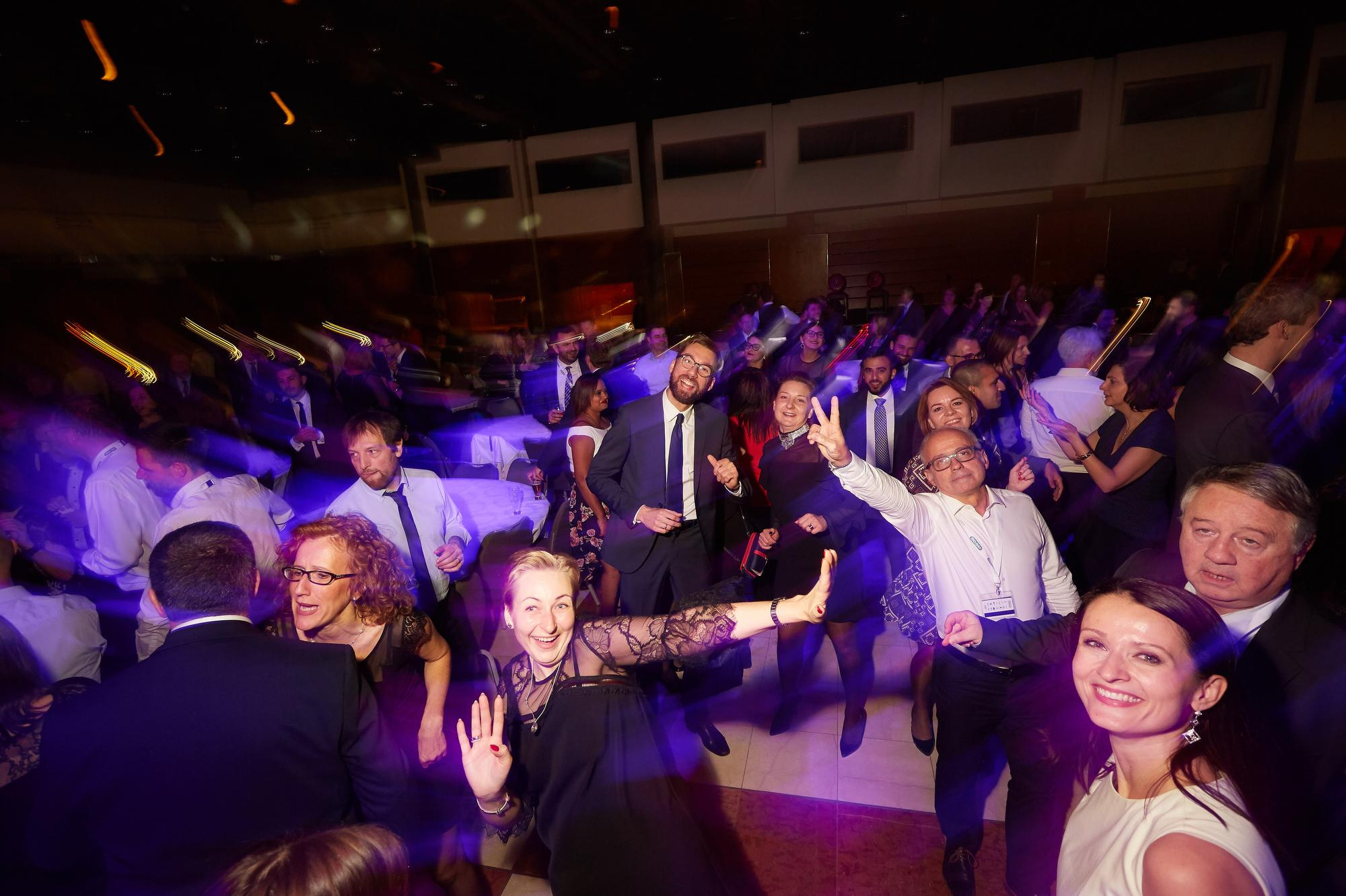 Attendees dance through the night at the Bio-Rad event at the Hotel Hilton in Prague.