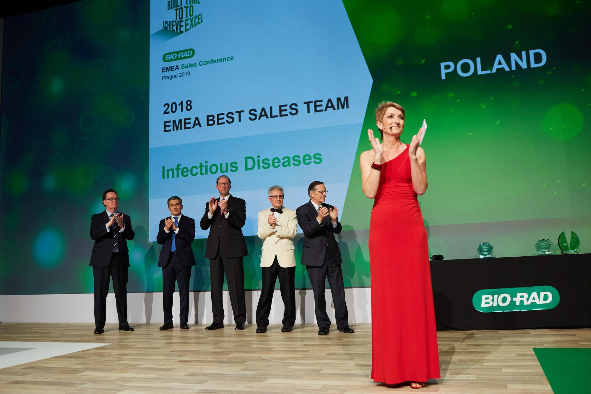 2018 EMEA Best Sales Team, Infectious Diseases is welcome to the stage.