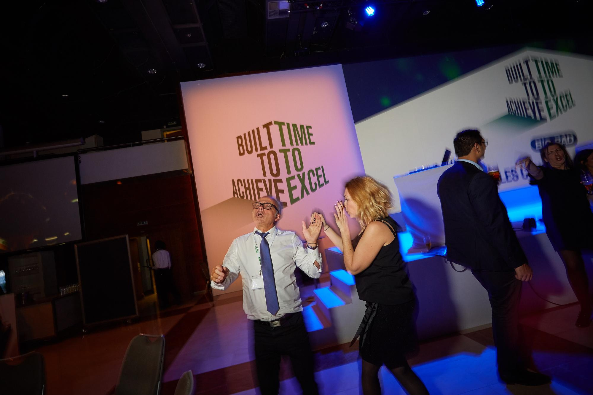 Attendees enjoying the party atmosphere of the 2018 Bio-Rad gala event in Prague.