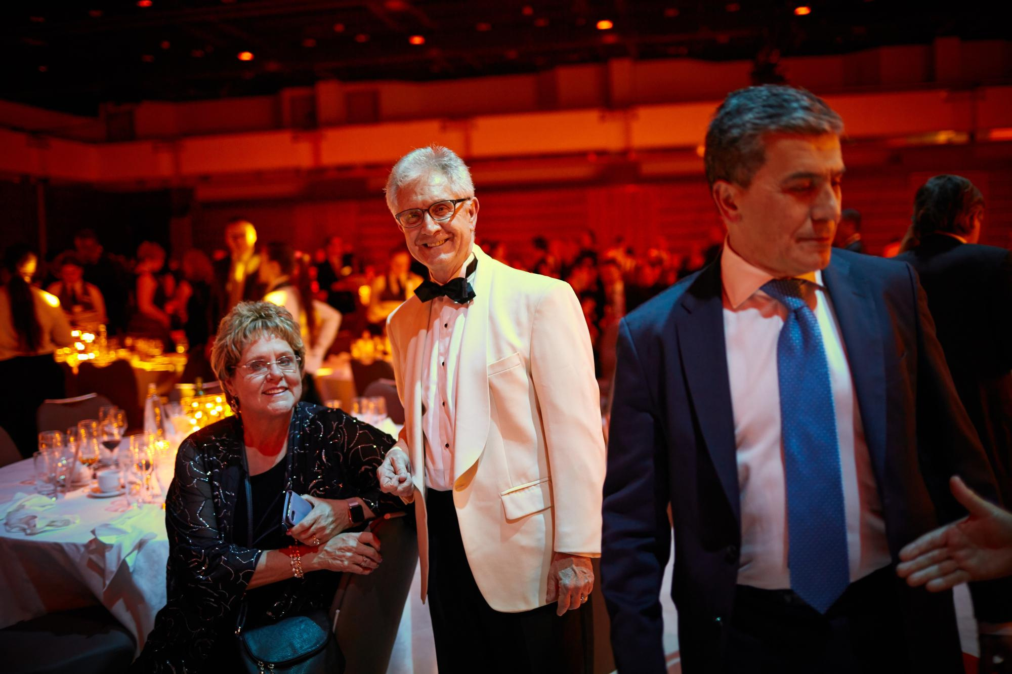 Attendees are all smiles as they enjoy the evening festivities at the gala event in Prague.