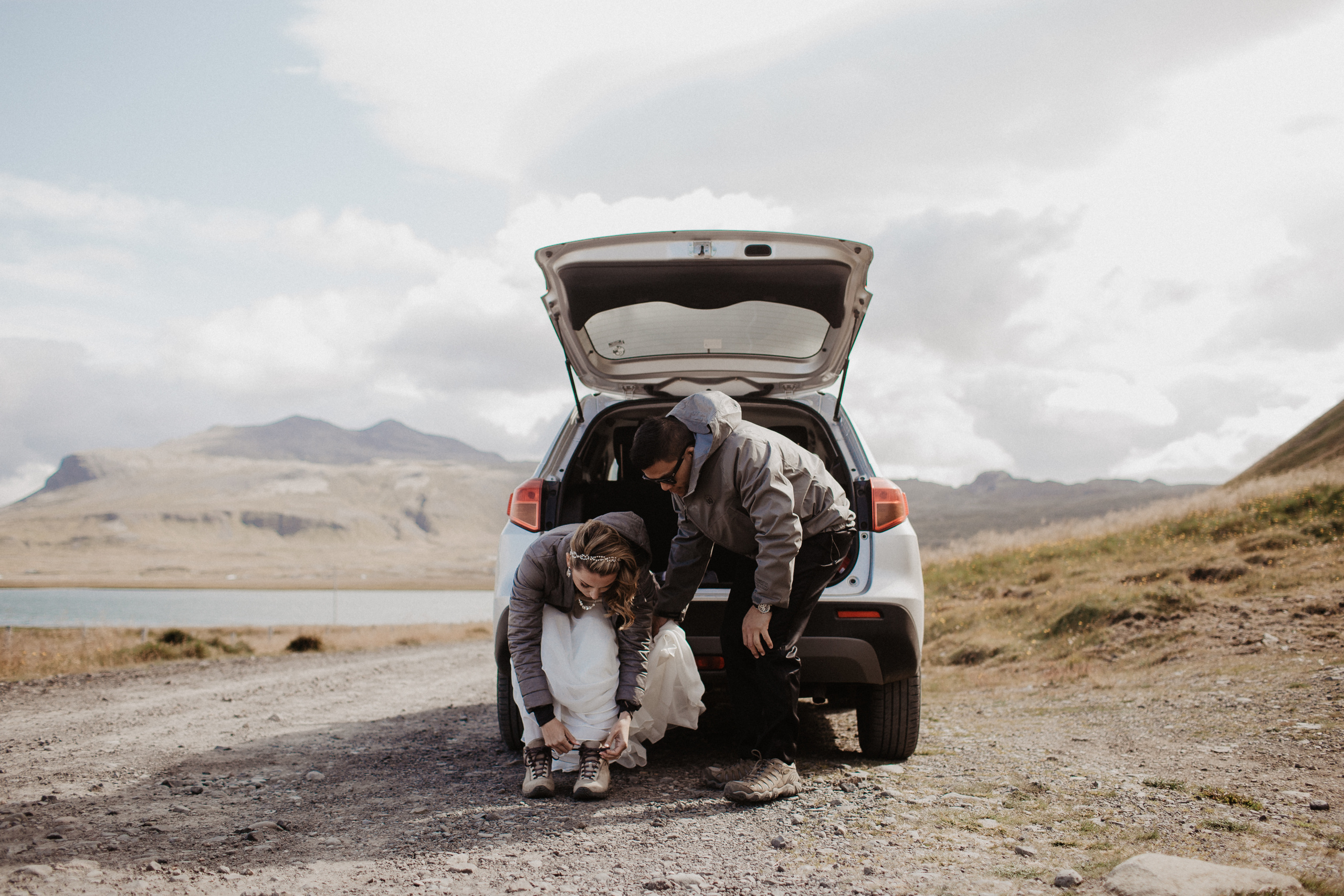 Wedding in Budir Iceland. Iceland elopement photographer & videographer