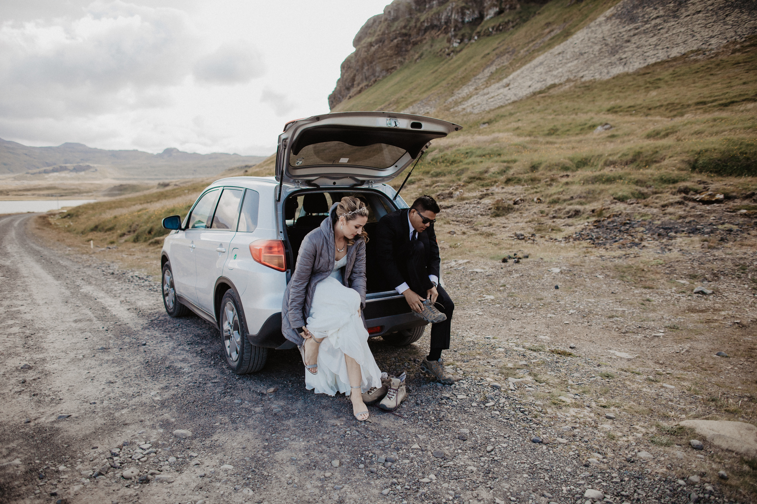 Wedding in Budir Iceland. Iceland elopement photographer & videographer