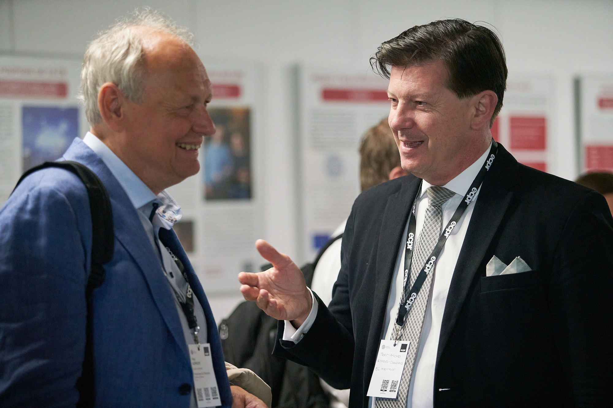 Academics mingle at the ECPR event in Prague.