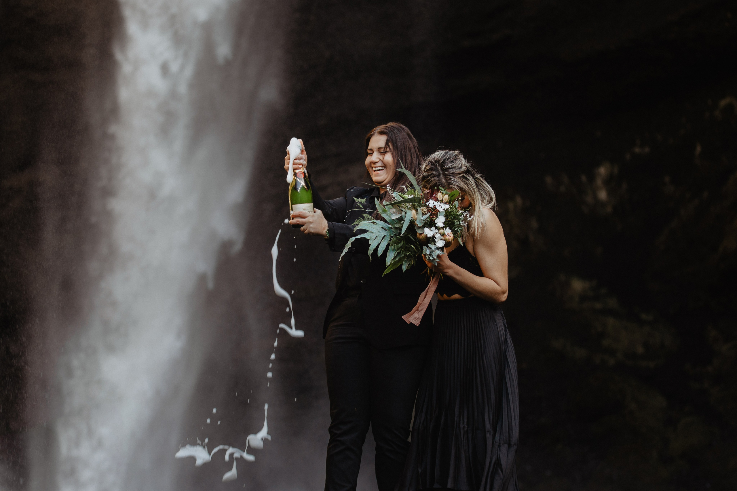 Same Sex Wedding at Iceland Black Sand Beach. Iceland elopement photographer & videographer