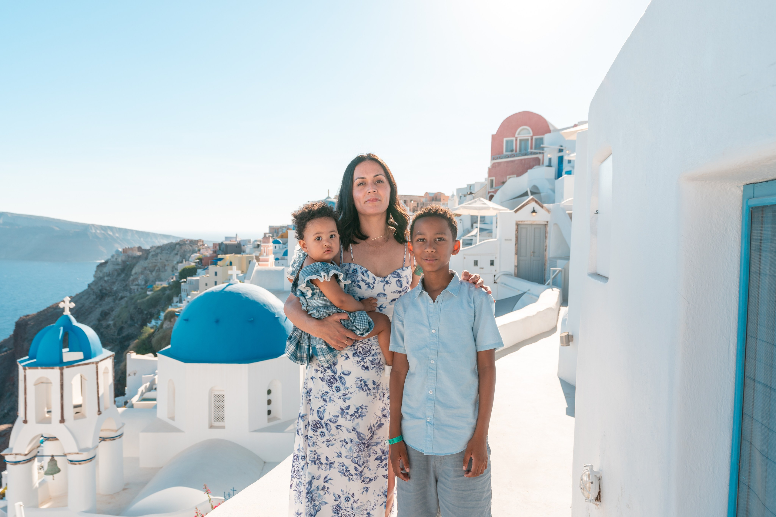 "Capture unforgettable moments with a professional family photoshoot in Santorini. Stunning caldera views, iconic blue domes, and golden sunsets create the perfect backdrop for timeless memories."