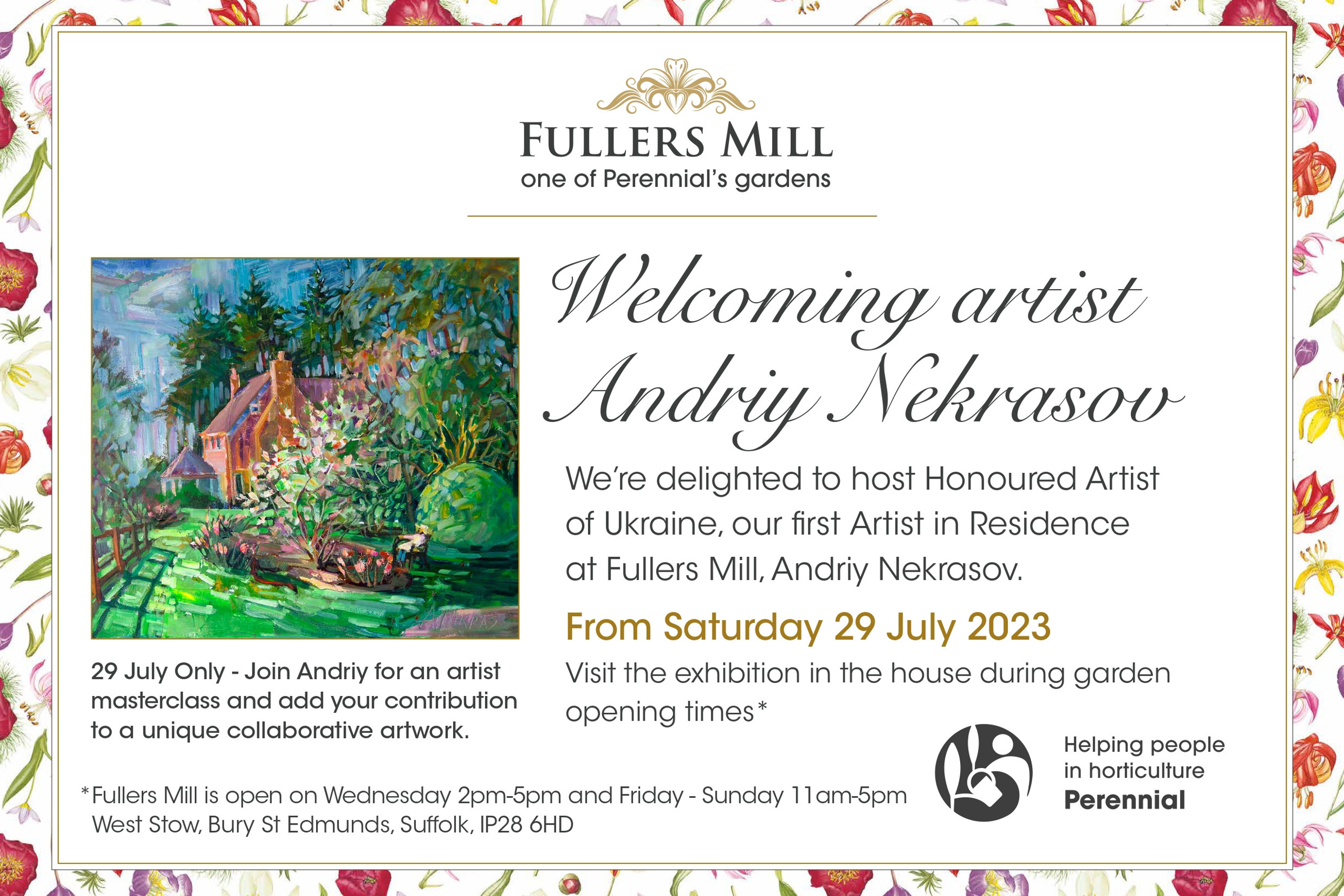 BBC: Ukrainian artist starts residency at Suffolk garden. Andriy Nekrasov artist