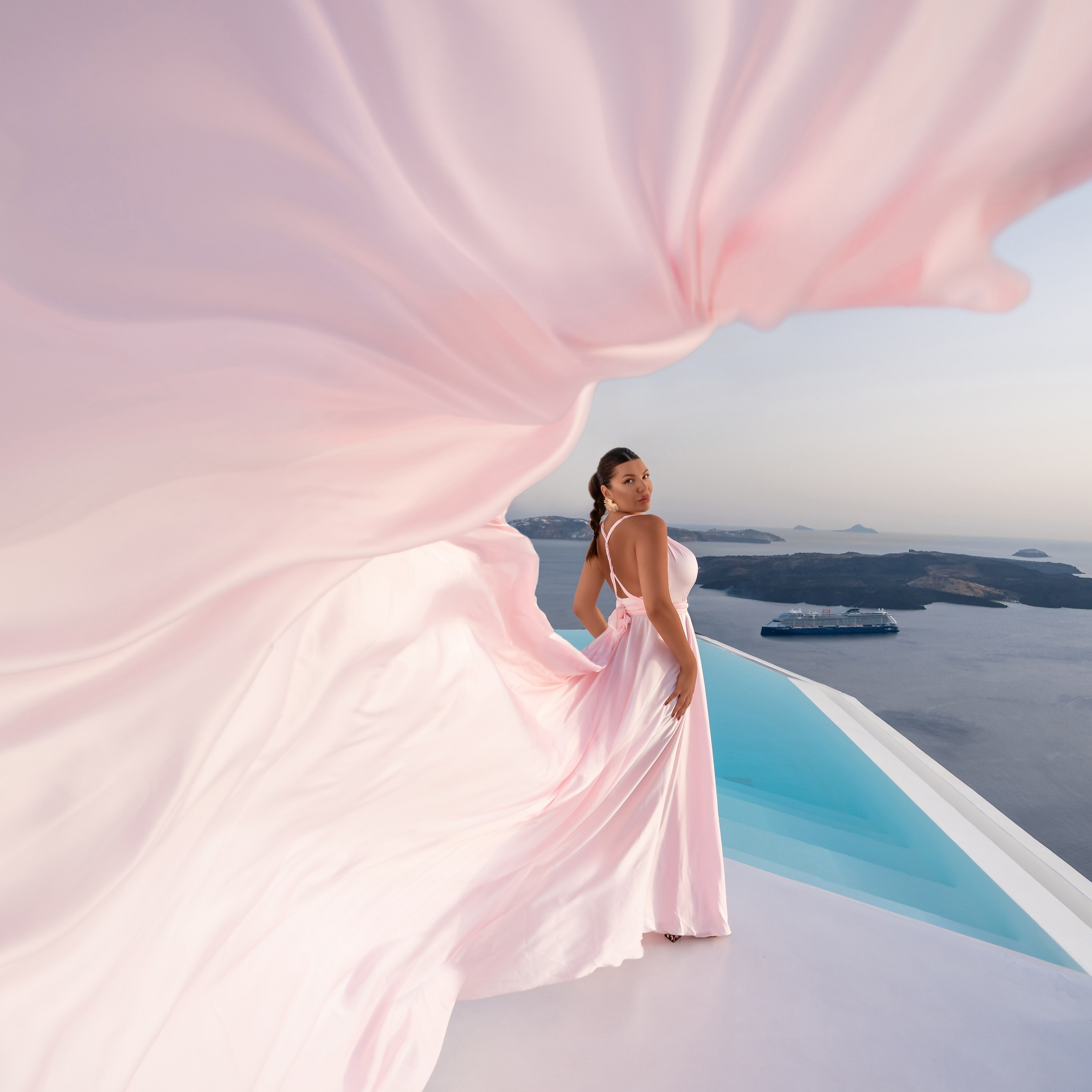 Photographer in Santorini SokoLOVE Alex| Flying Dress Santorini