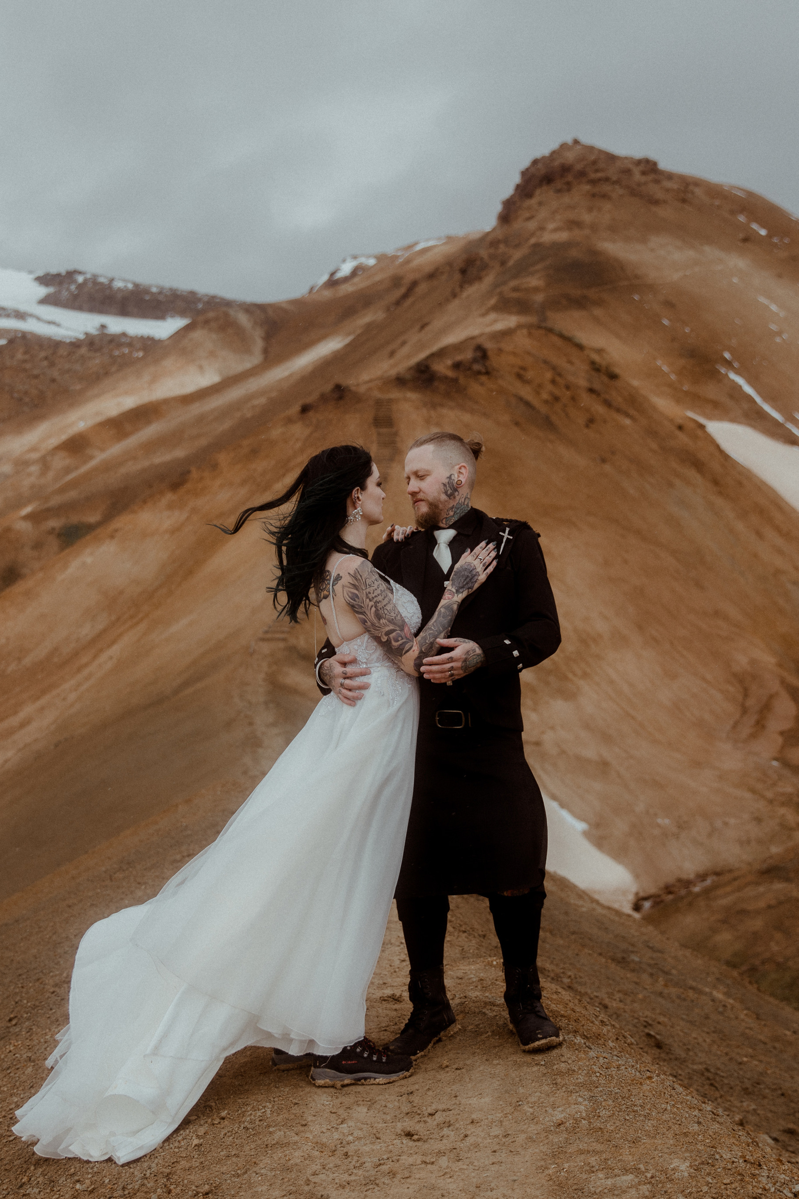 Wedding session in highlands of Iceland