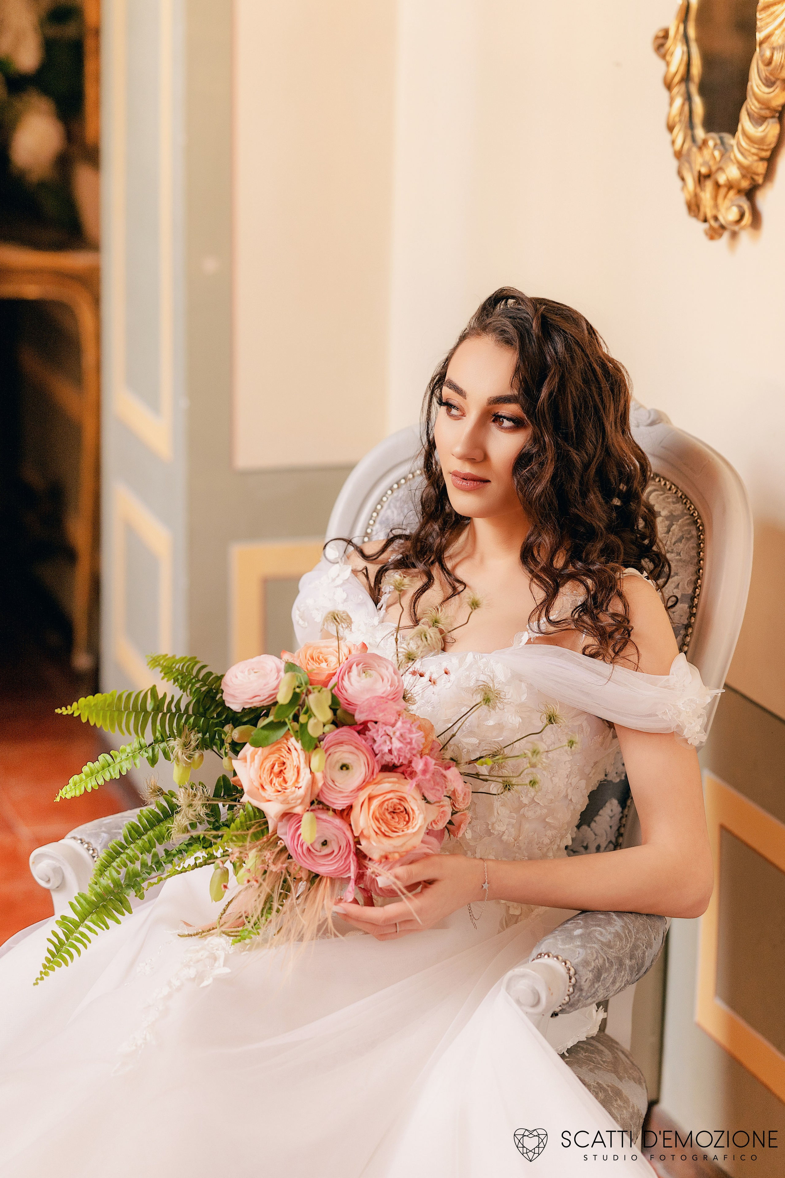 Shooting Fashion Sposa a Villa del Cardinale