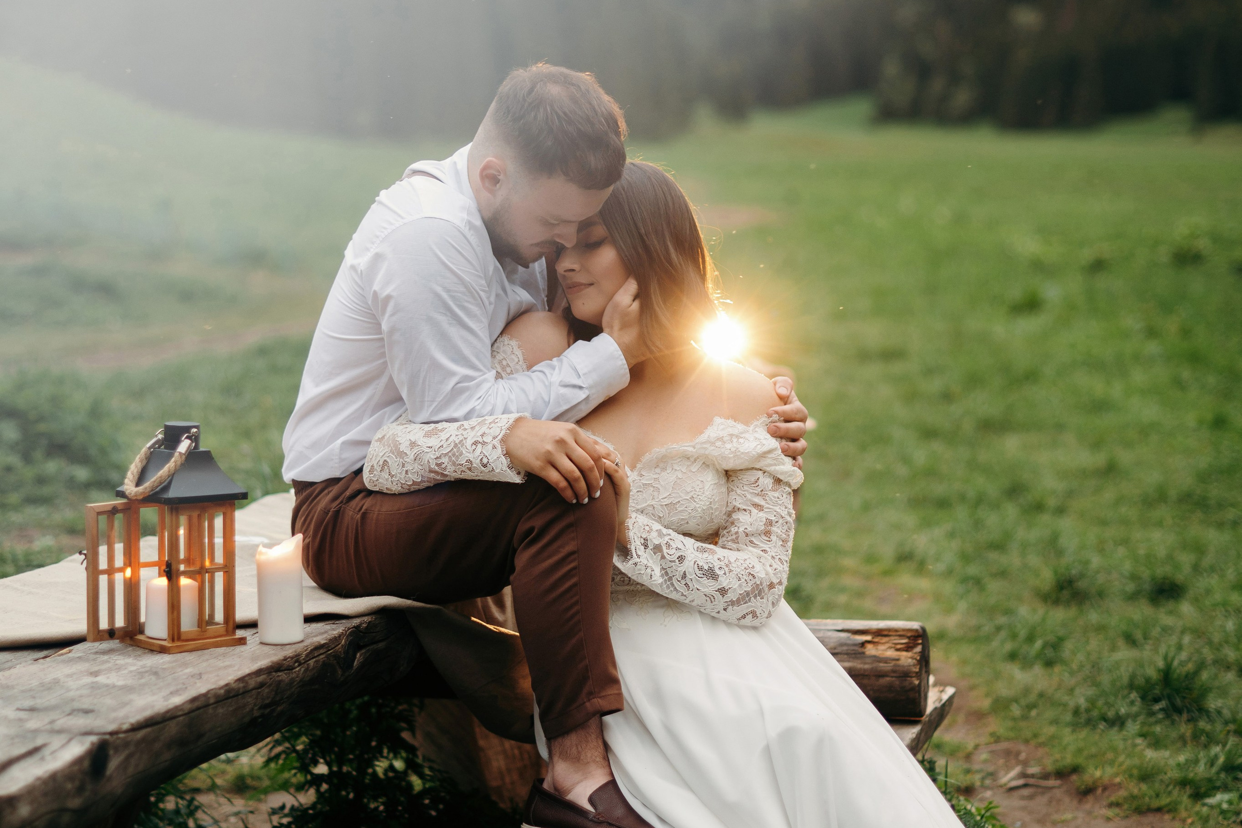 Hochzeitsfotoshooting in den Bergen