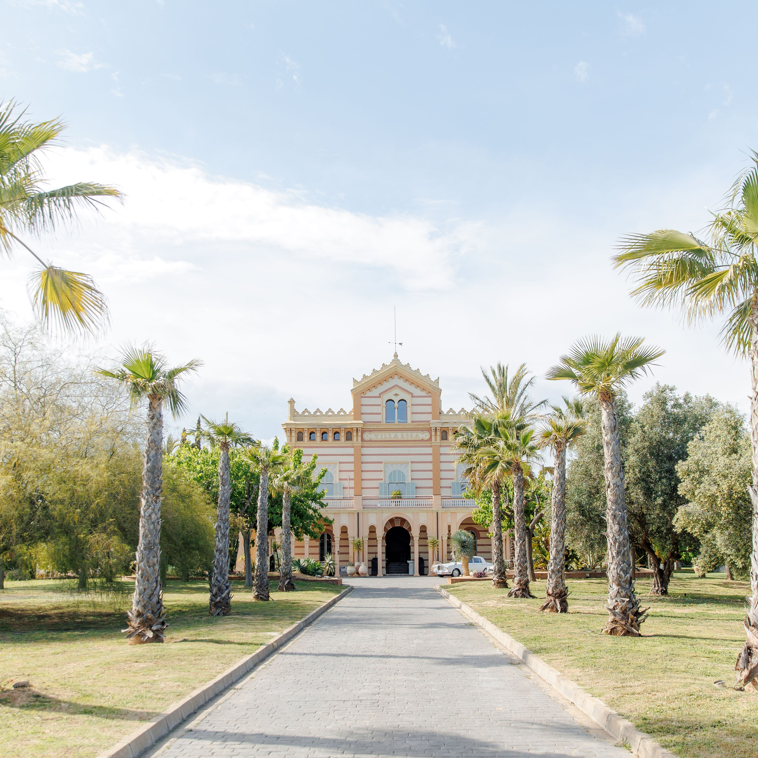 Overview shot of the best wedding venue in Spain, Gran Villa Rosa
