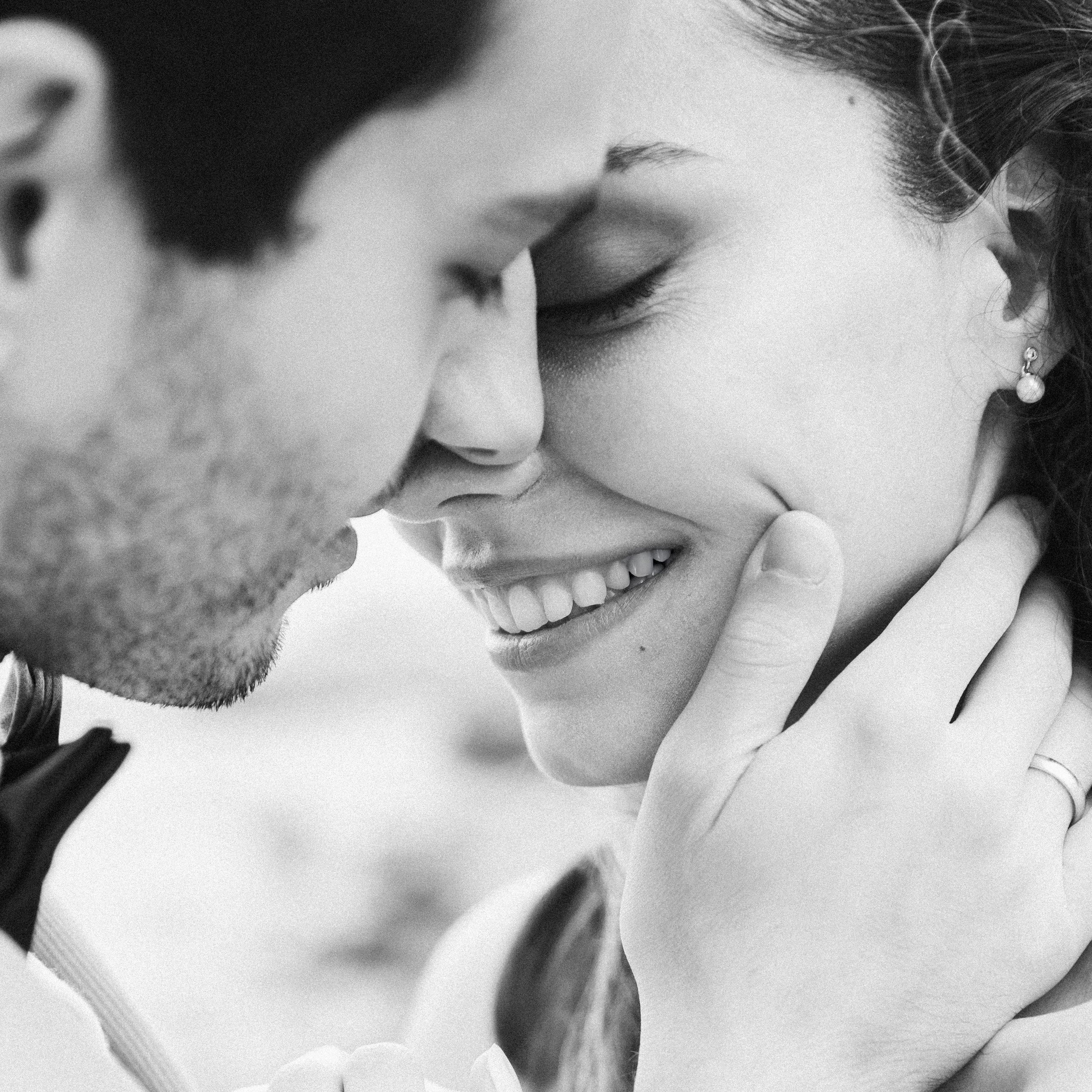 Couple celebrating their engagement in Barcelona with candid, joyful portraits
