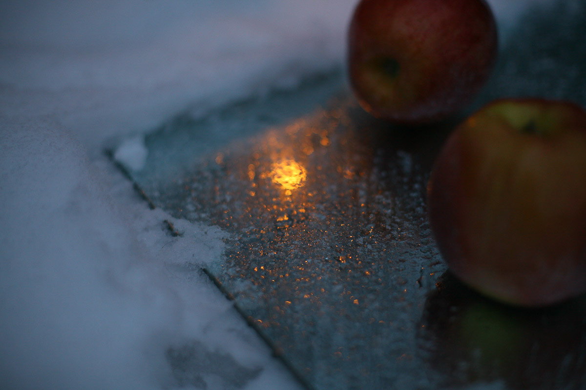 Luda and the apples of old winter. Victoria Dini. Art photography in London / Folkestone, UK