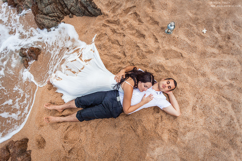 Sesión de fotos de boda en el Parque Laberinto de Barcelona. Fotógrafo en Barcelona Maslik Yulia