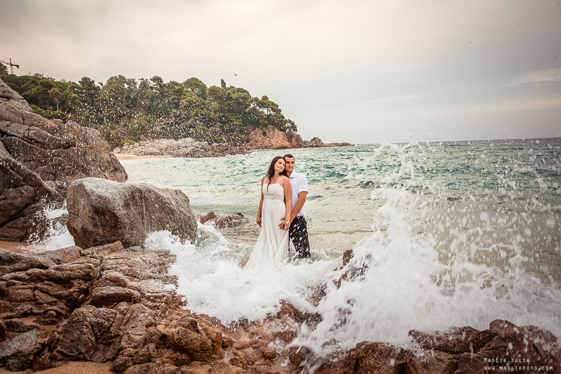 Sesión de fotos de boda en el Parque Laberinto de Barcelona. Fotógrafo en Barcelona Maslik Yulia