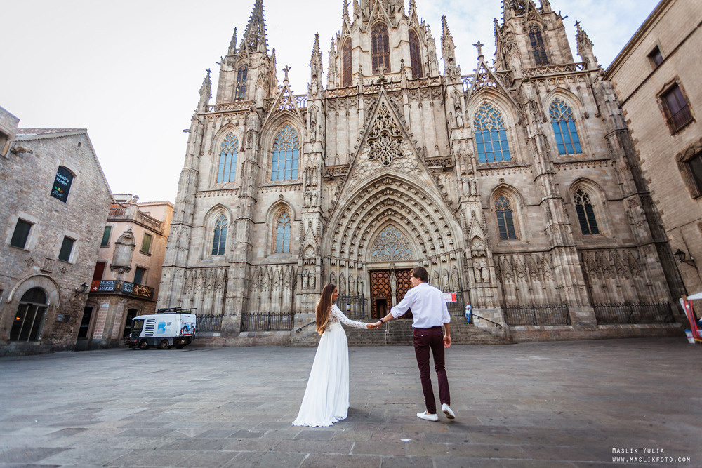 Elegante sesión de fotos de boda - Barcelona. Fotógrafo en Barcelona Maslik Yulia