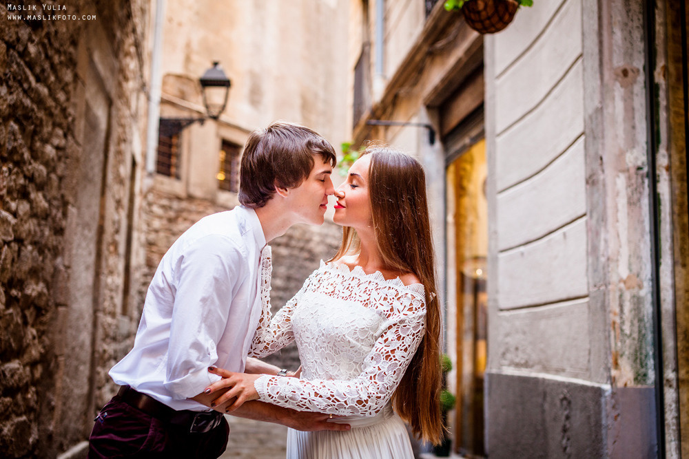 Elegante sesión de fotos de boda - Barcelona. Fotógrafo en Barcelona Maslik Yulia