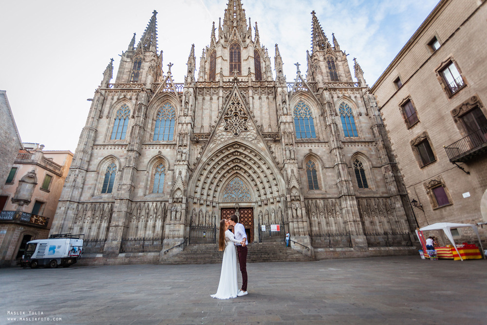 Elegante sesión de fotos de boda - Barcelona. Fotógrafo en Barcelona Maslik Yulia