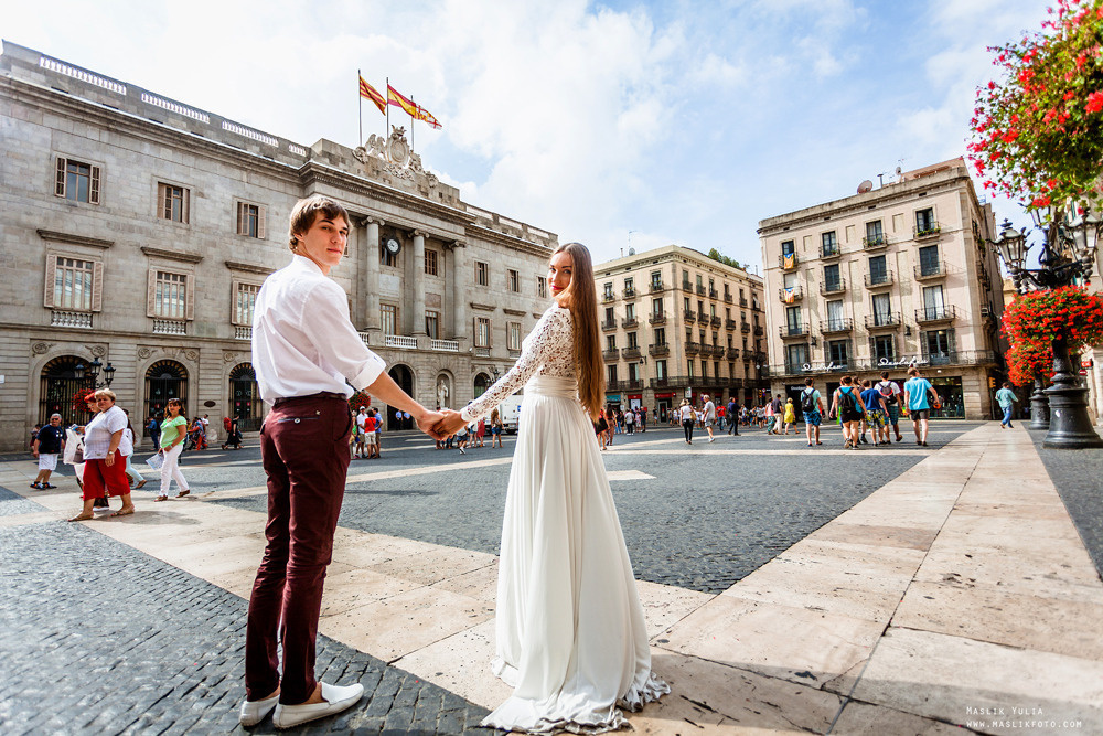 Elegante sesión de fotos de boda - Barcelona. Fotógrafo en Barcelona Maslik Yulia