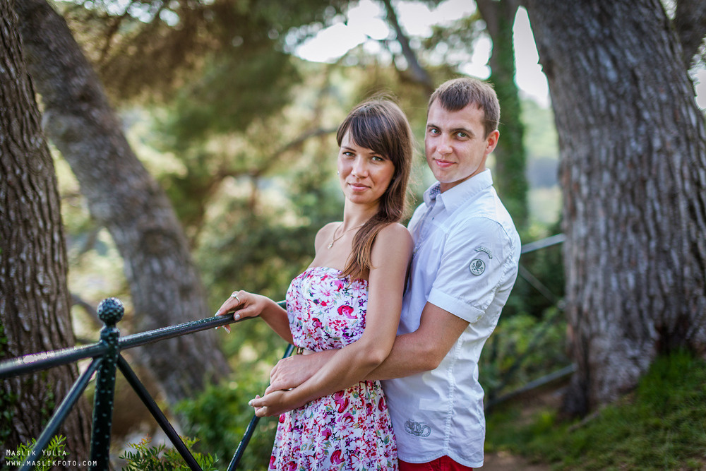 Incredible photo shoot in the Gardens of Saint Clotilde on the Costa B. Photographer in Barcelona Spain Maslik Yulia