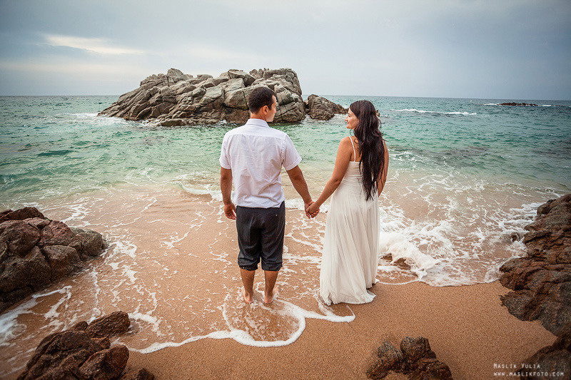 Sesión de fotos de boda en el Parque Laberinto de Barcelona. Fotógrafo en Barcelona Maslik Yulia