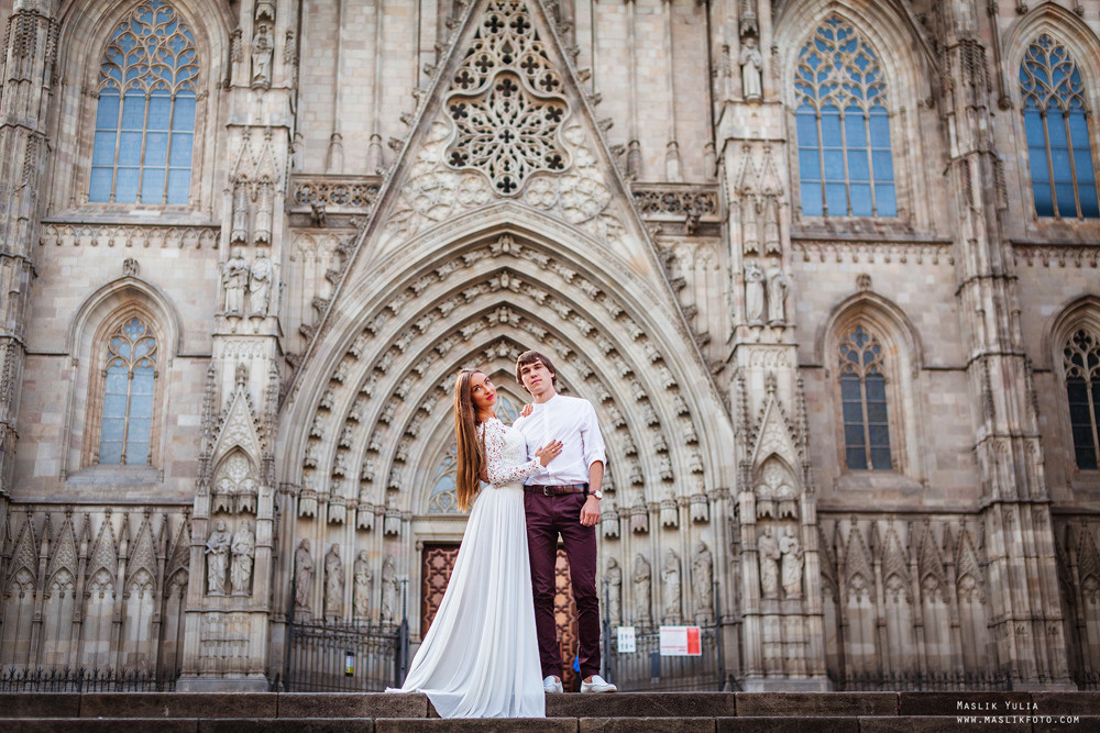 Elegante sesión de fotos de boda - Barcelona. Fotógrafo en Barcelona Maslik Yulia
