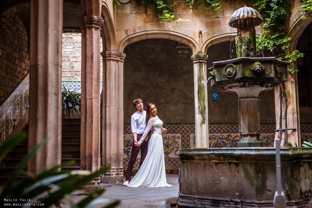 Elegante sesión de fotos de boda - Barcelona. Fotógrafo en Barcelona Maslik Yulia