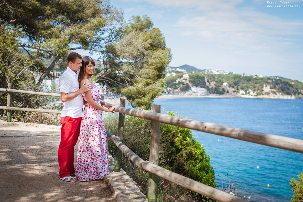 Incredible photo shoot in the Gardens of Saint Clotilde on the Costa B. Photographer in Barcelona Spain Maslik Yulia