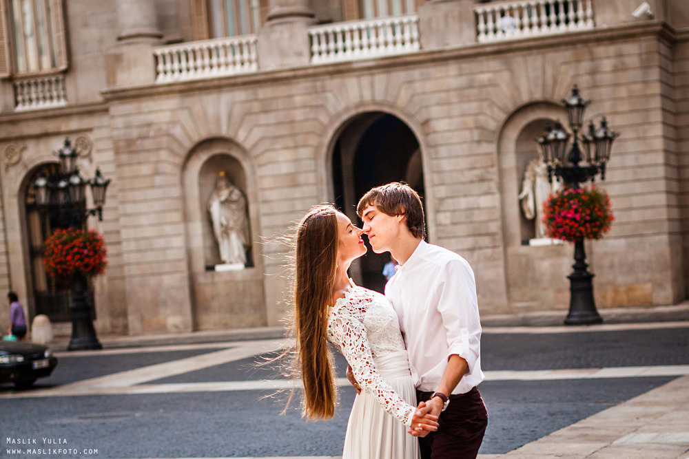 Elegante sesión de fotos de boda - Barcelona. Fotógrafo en Barcelona Maslik Yulia