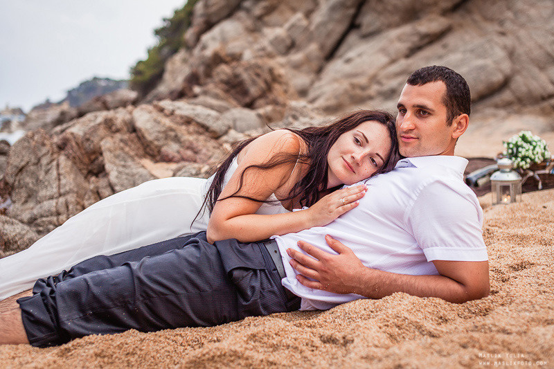 Sesión de fotos de boda en el Parque Laberinto de Barcelona. Fotógrafo en Barcelona Maslik Yulia