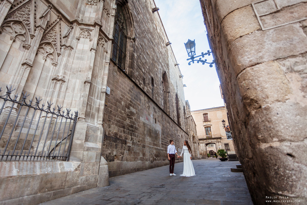 Elegante sesión de fotos de boda - Barcelona. Fotógrafo en Barcelona Maslik Yulia
