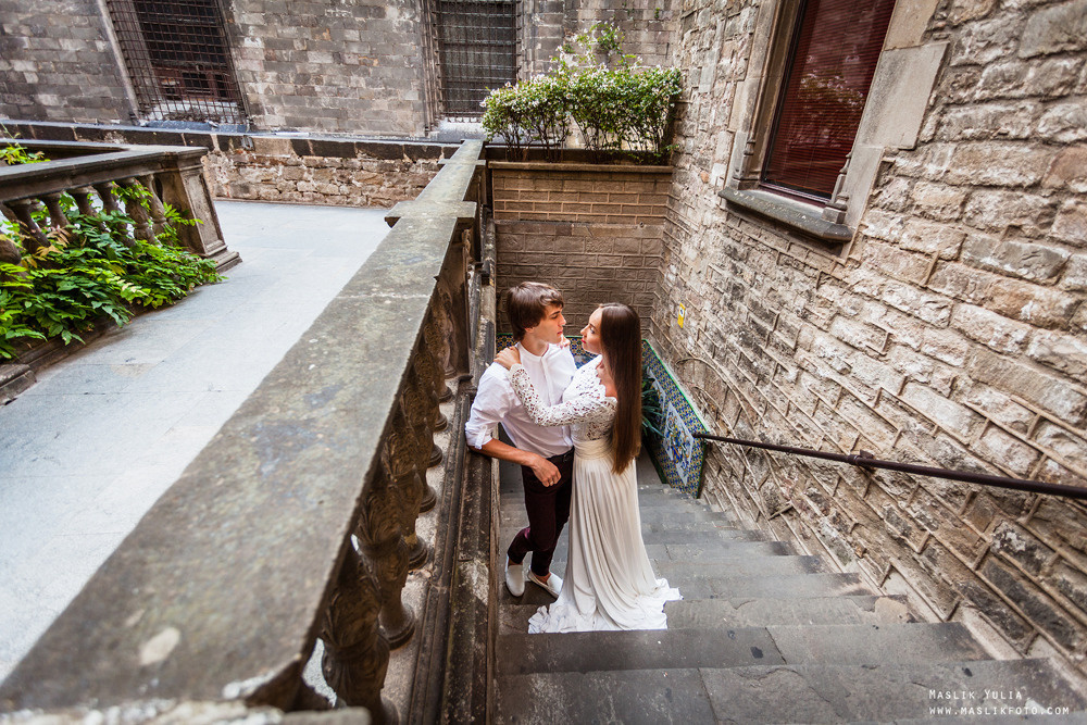 Elegante sesión de fotos de boda - Barcelona. Fotógrafo en Barcelona Maslik Yulia