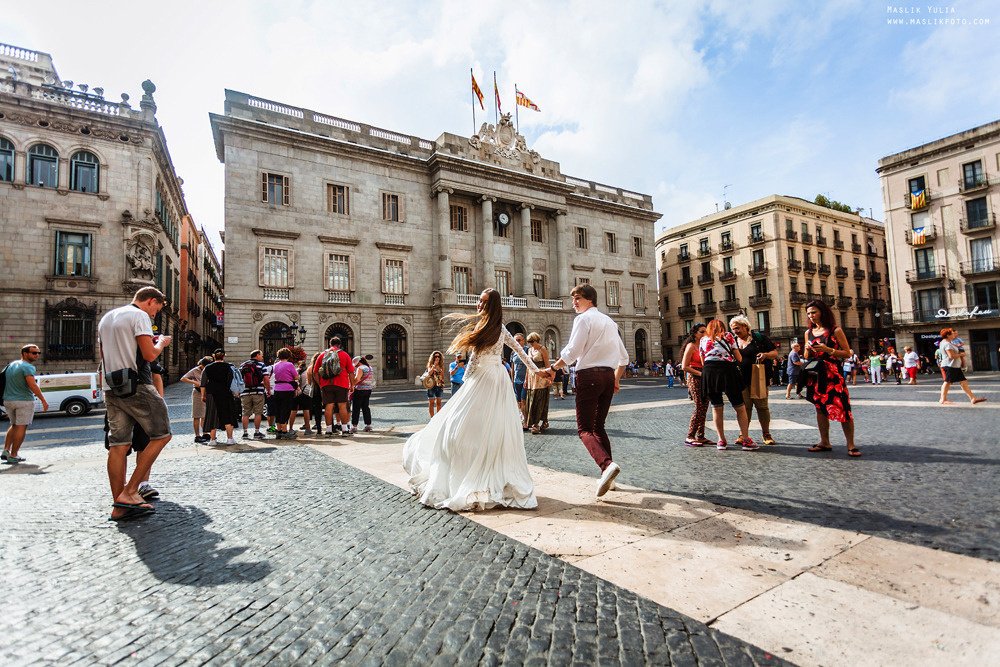 Elegante sesión de fotos de boda - Barcelona. Fotógrafo en Barcelona Maslik Yulia