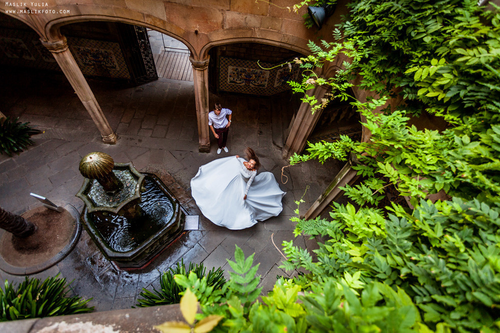Elegante sesión de fotos de boda - Barcelona. Fotógrafo en Barcelona Maslik Yulia