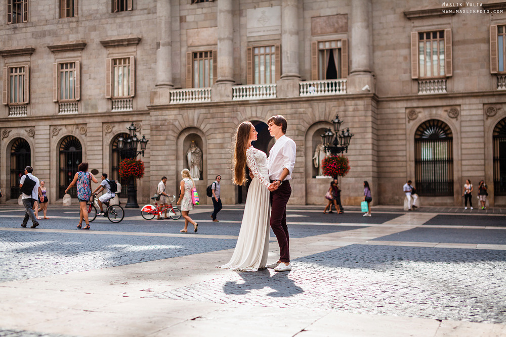 Elegante sesión de fotos de boda - Barcelona. Fotógrafo en Barcelona Maslik Yulia