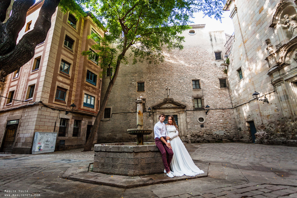 Elegante sesión de fotos de boda - Barcelona. Fotógrafo en Barcelona Maslik Yulia