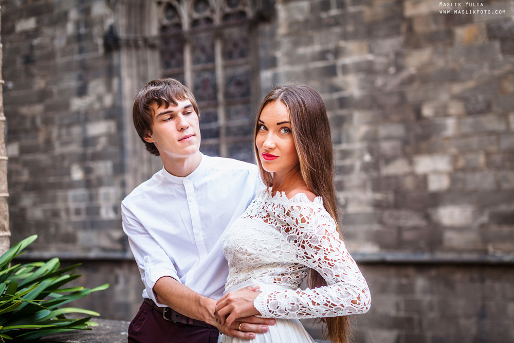 Elegante sesión de fotos de boda - Barcelona. Fotógrafo en Barcelona Maslik Yulia
