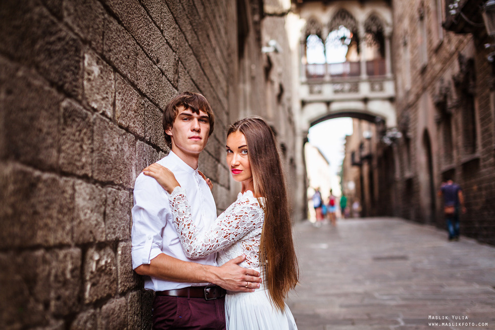 Elegante sesión de fotos de boda - Barcelona. Fotógrafo en Barcelona Maslik Yulia