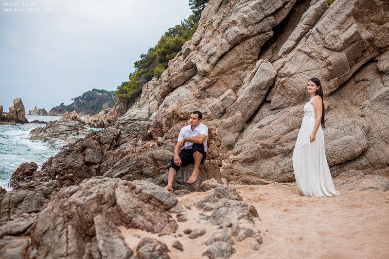 Sesión de fotos de boda en el Parque Laberinto de Barcelona. Fotógrafo en Barcelona Maslik Yulia