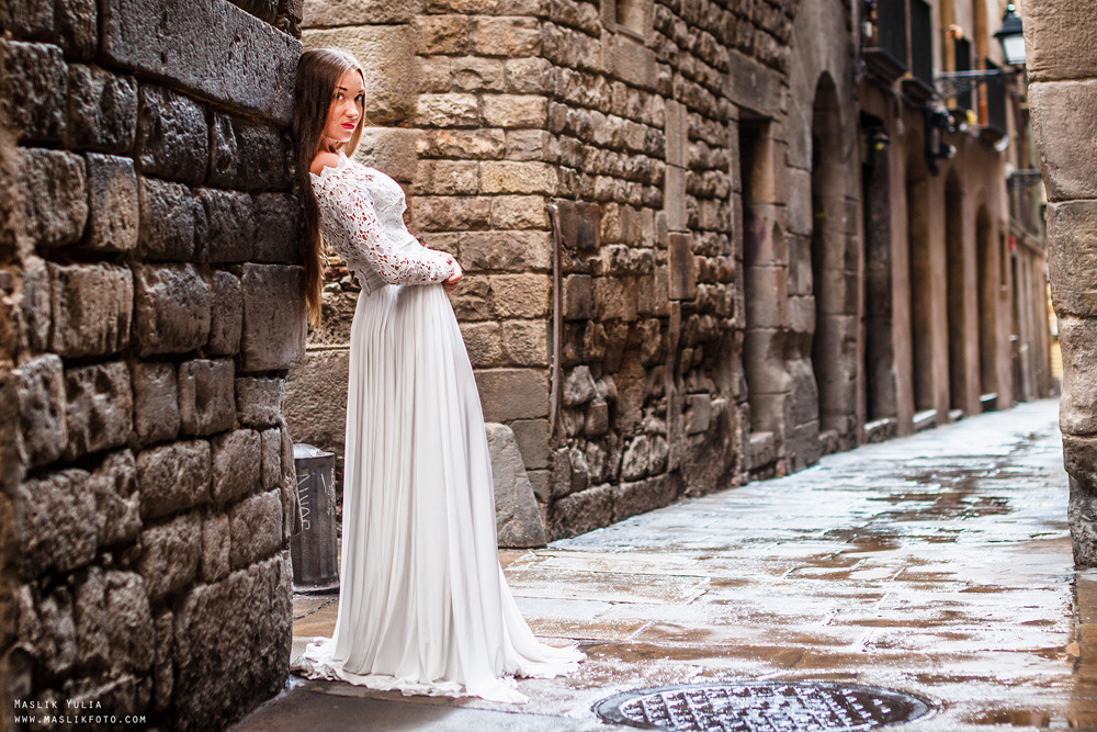 Elegante sesión de fotos de boda - Barcelona. Fotógrafo en Barcelona Maslik Yulia