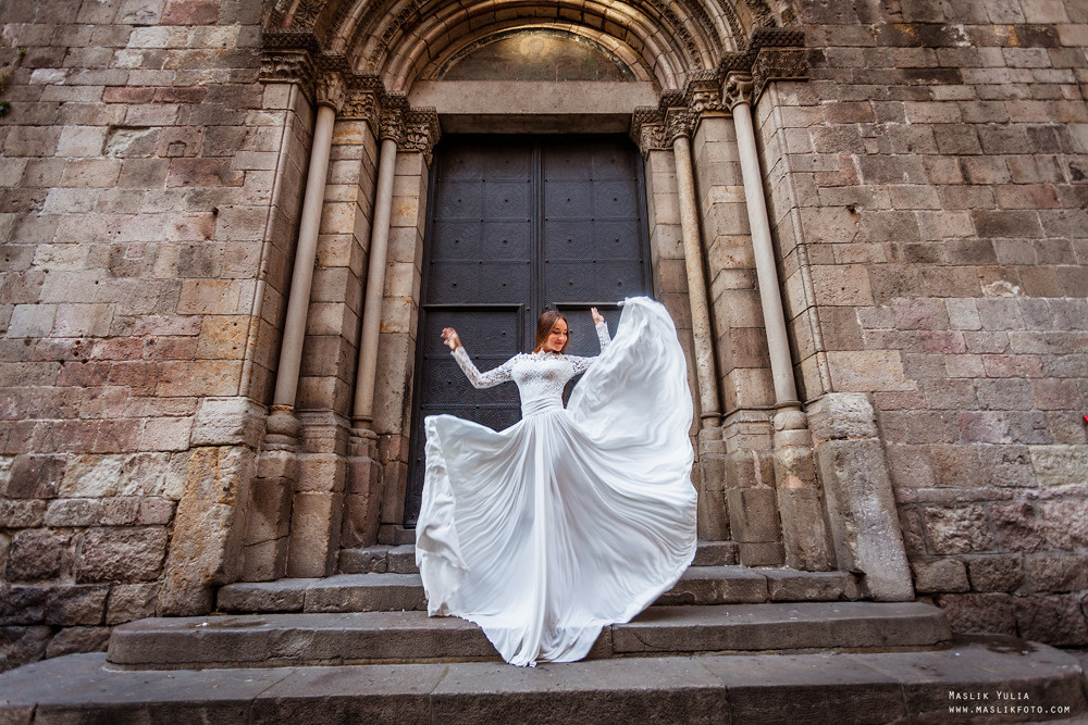 Elegante sesión de fotos de boda - Barcelona. Fotógrafo en Barcelona Maslik Yulia