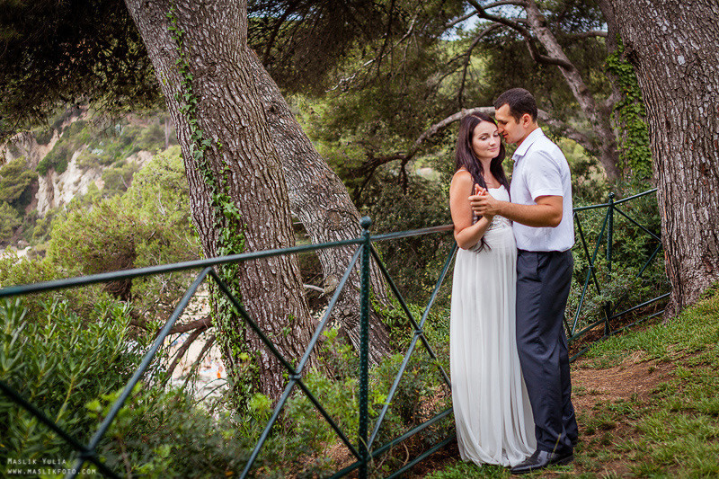 Sesión de fotos de boda en el Parque Laberinto de Barcelona. Fotógrafo en Barcelona Maslik Yulia