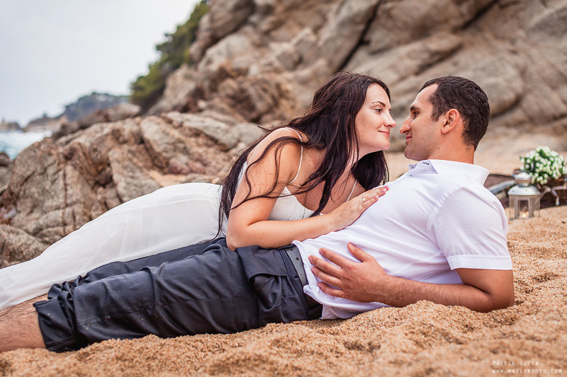 Sesión de fotos de boda en el Parque Laberinto de Barcelona. Fotógrafo en Barcelona Maslik Yulia